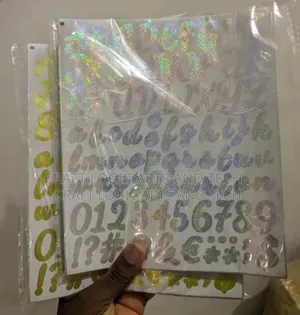 Alphabet Stickers Holographic Letters Epoxy Resin Art Gh₵15