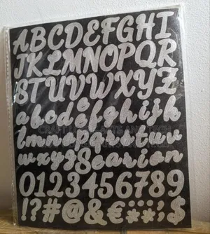Alphabet Stickers Holographic Letters Epoxy Resin Art Gh₵15