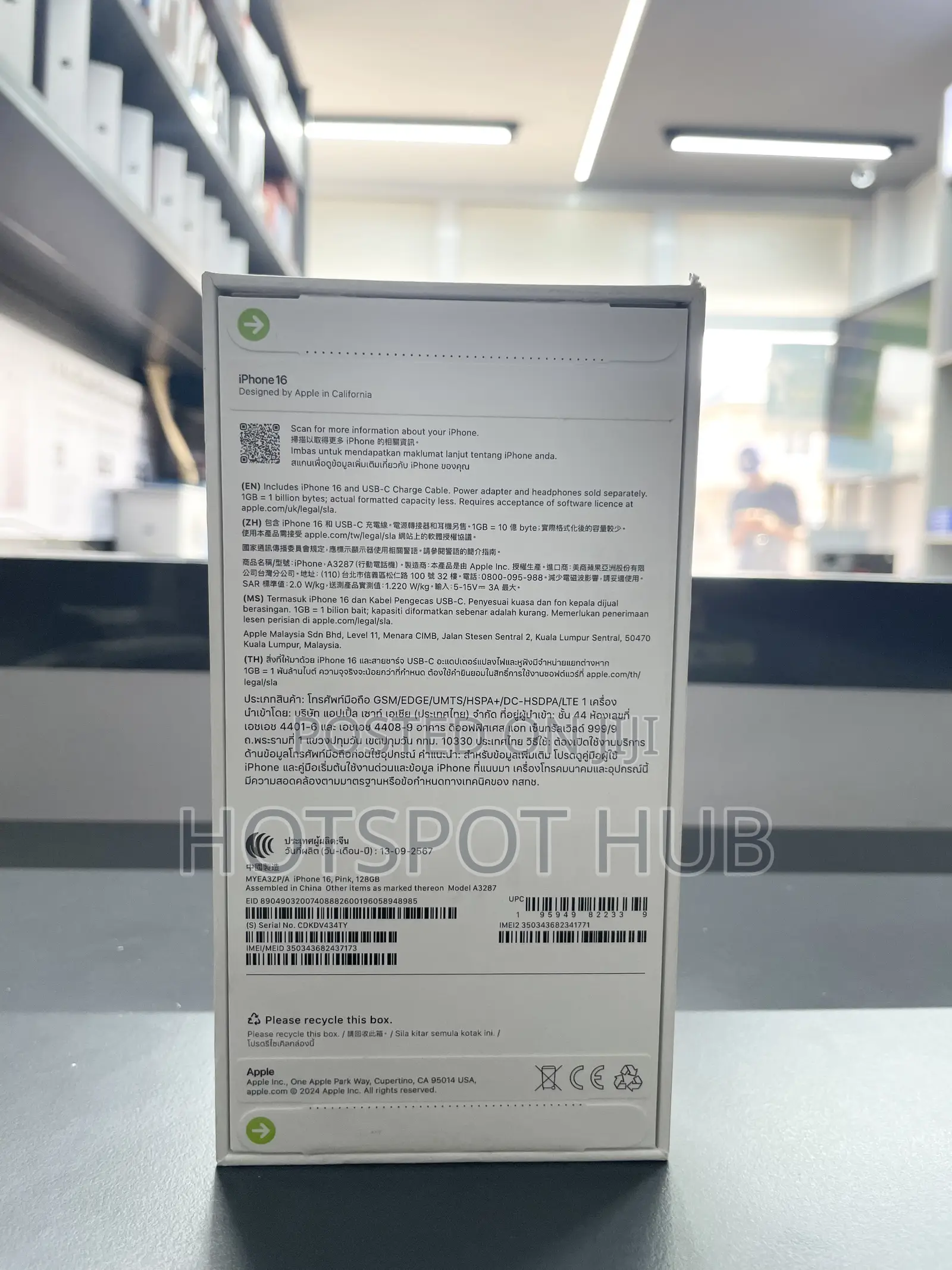 New Apple iPhone 16 128 GB Pink