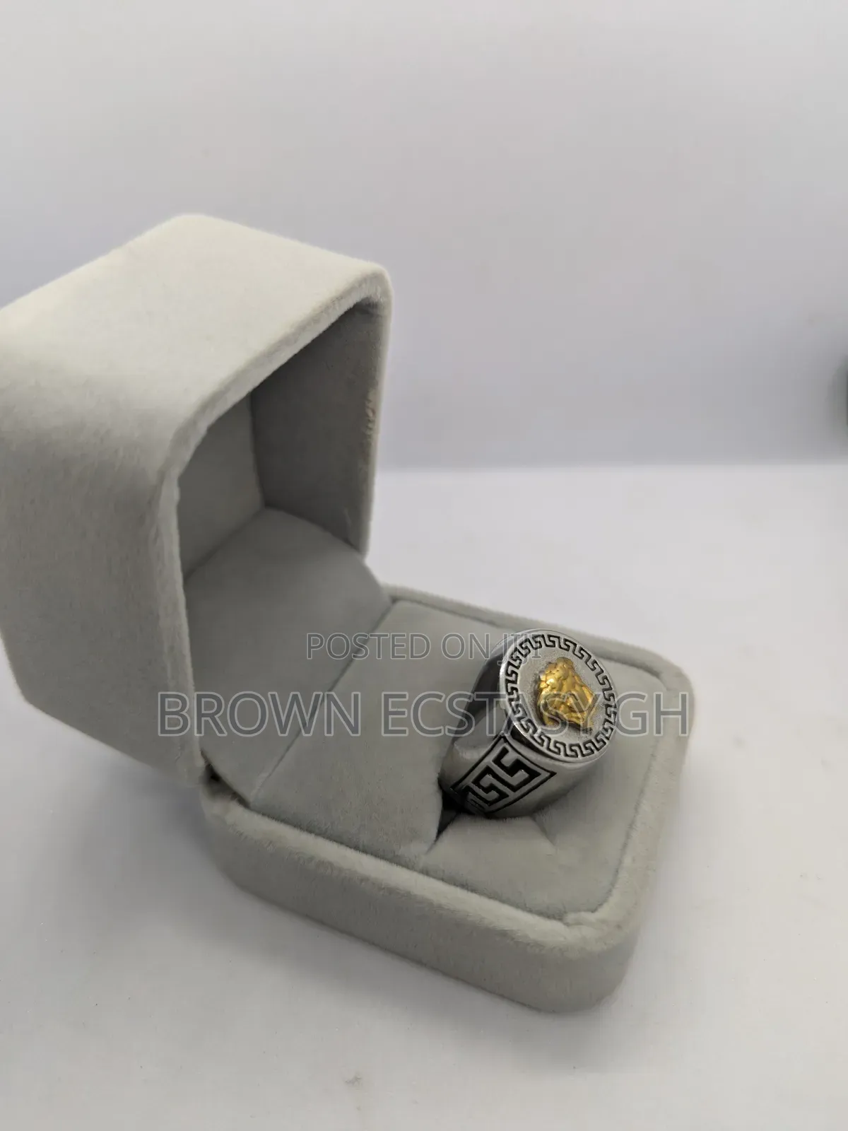 Silver and Gold Versace Ring