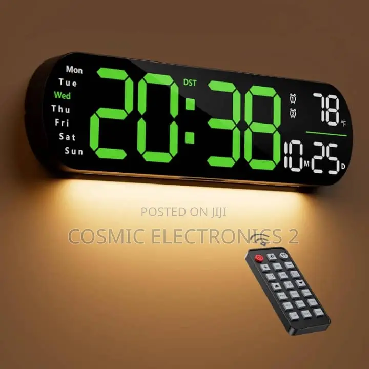 Digital Wall Clock With Timer and Adjustable LED Lights