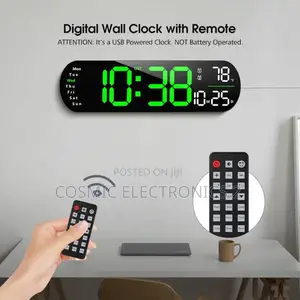 Digital Wall Clock With Timer and Adjustable LED Lights