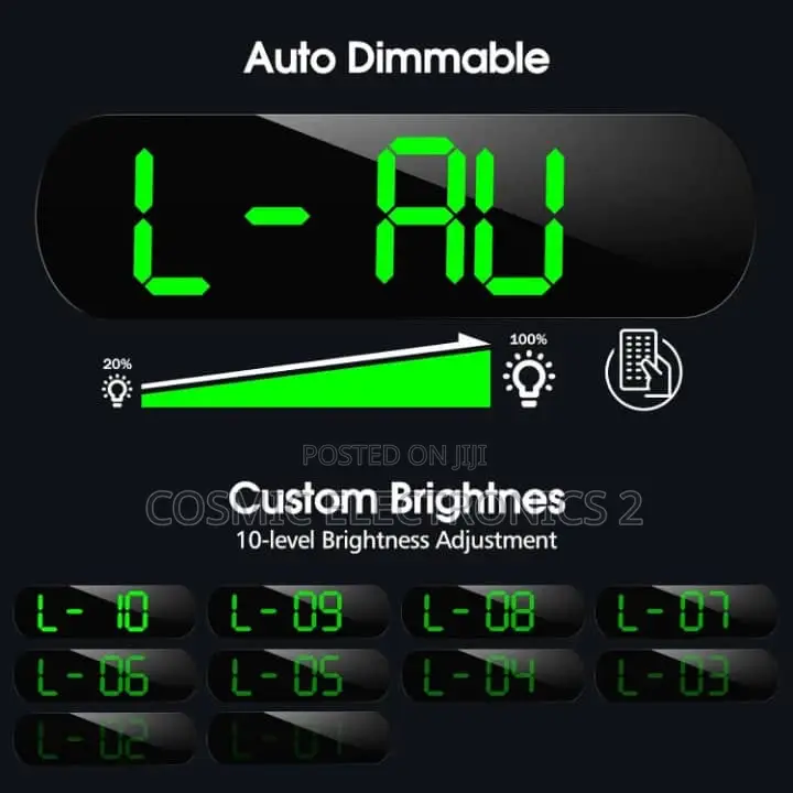 Digital Wall Clock With Timer and Adjustable LED Lights
