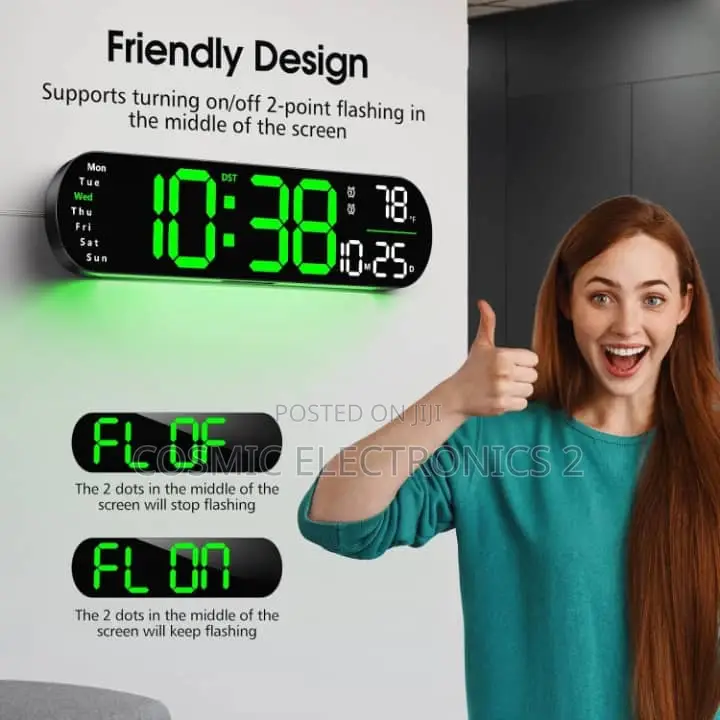 Digital Wall Clock With Timer and Adjustable LED Lights