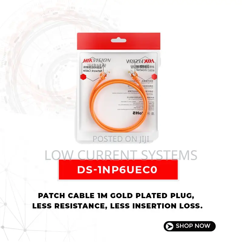 Hikvision 1 Meter Cat6 Ethernet Patch Cord LAN Cable