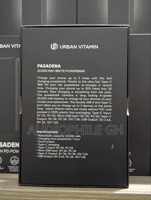 Urban Vitamin Pasadena
20000 Mah Pd Powerbank