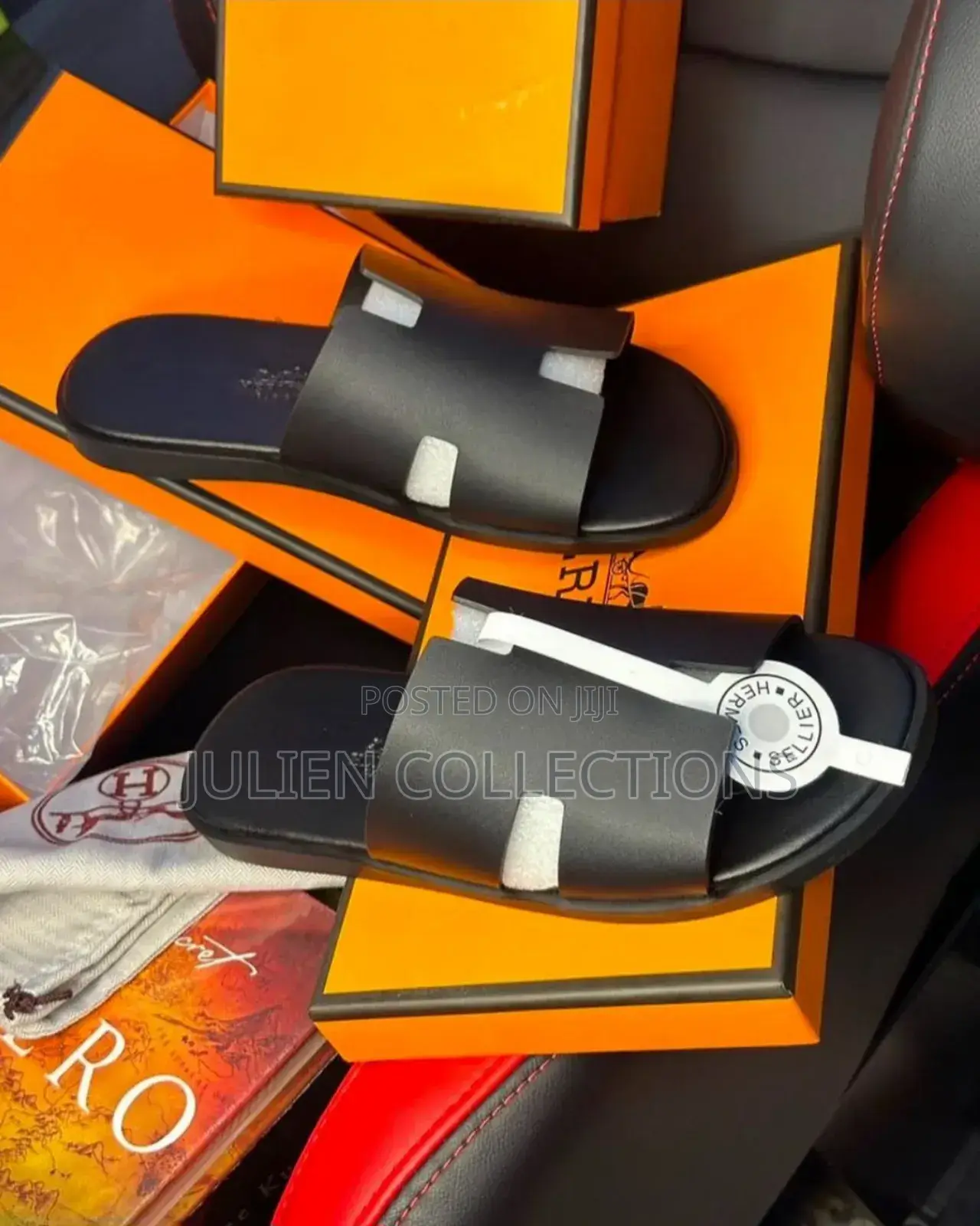 Hermes Iizmir Sandals All Black