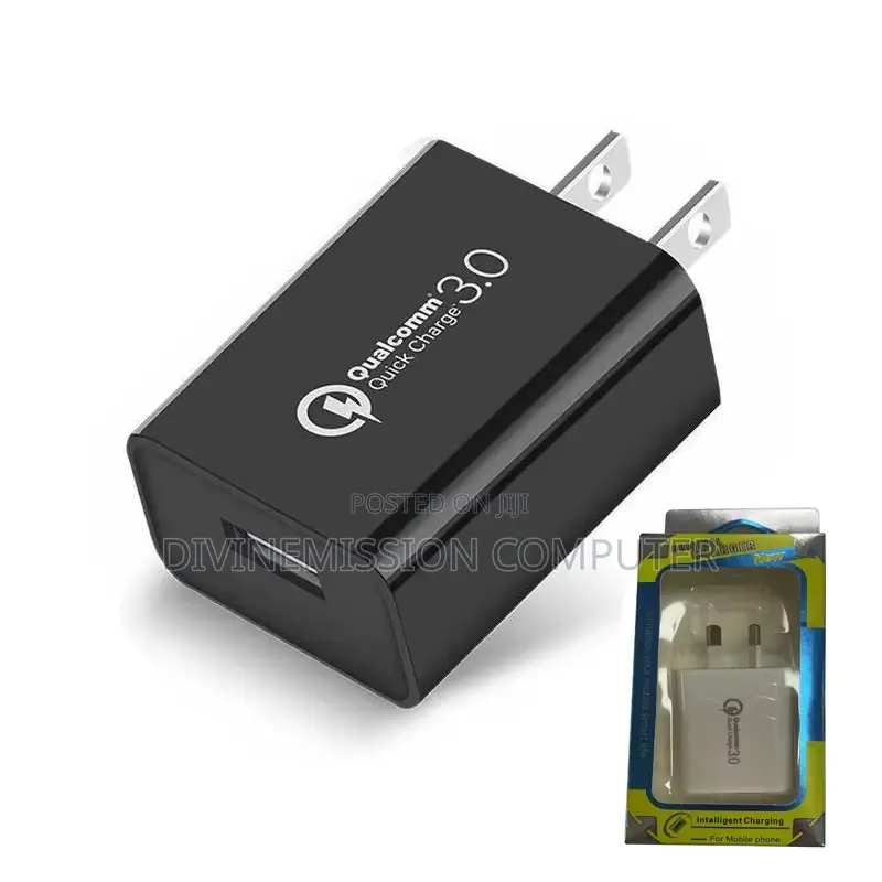 Qualcomm,Quick Charger 3.0, 3v,6v,9v,12v.18w. Fast Charger