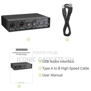 New 24bit Q22 Sound Card Interface Console 