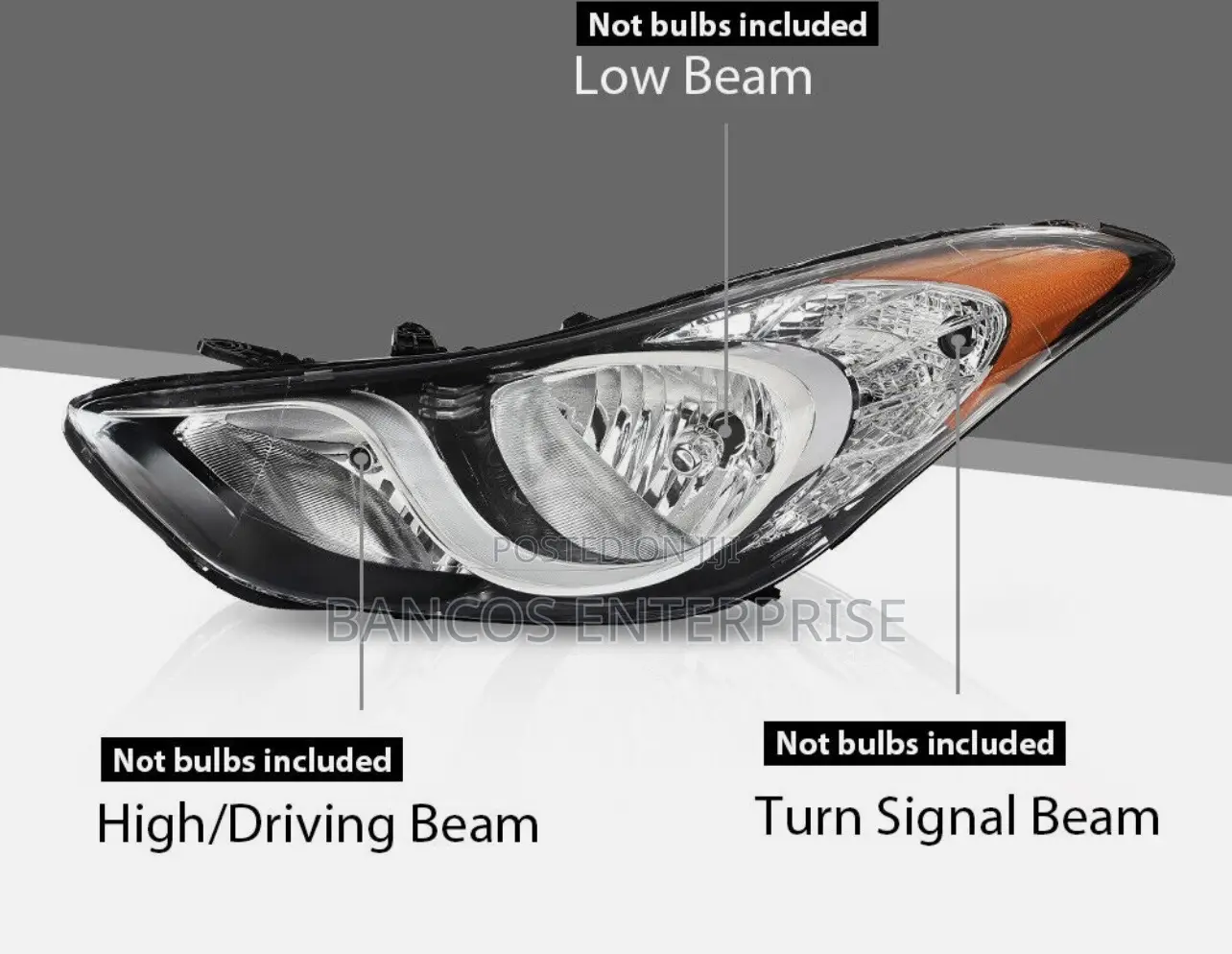 Hyundai Elantra 2011-2013 Head Light