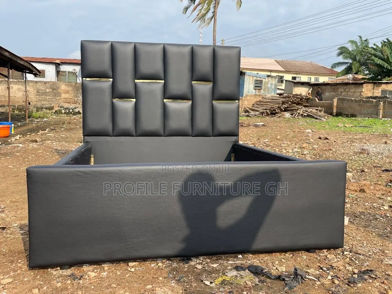 Luminous Black 54/75 Double Bed-Frame