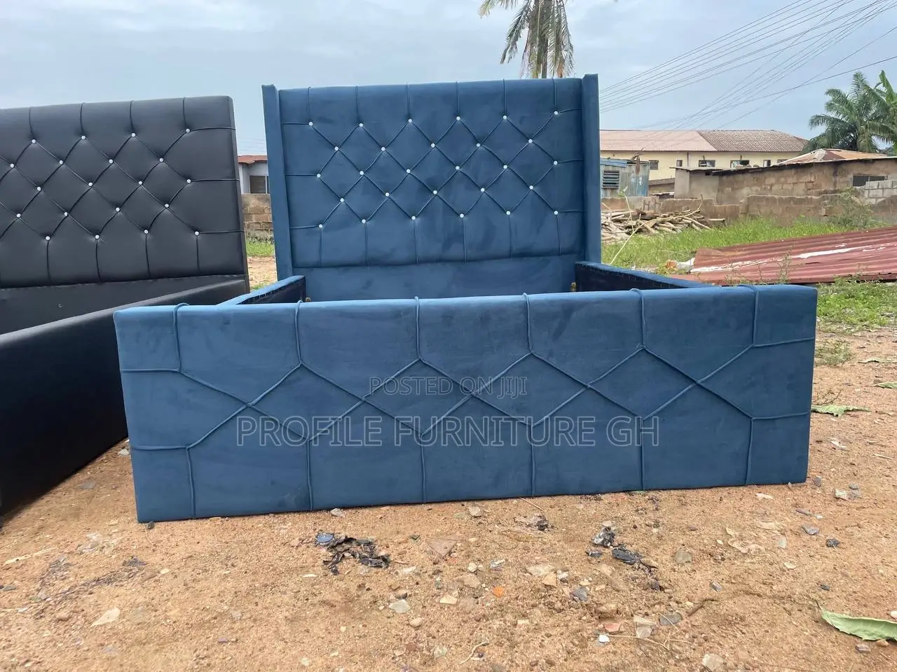 Epiphany Blue Double Bedframe 54/75//Free Delivery