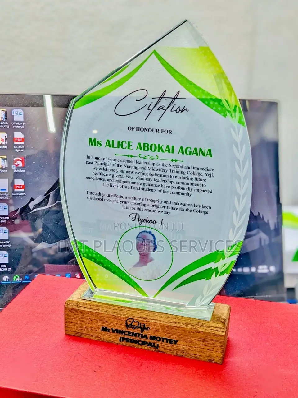 Award Plaque Available
