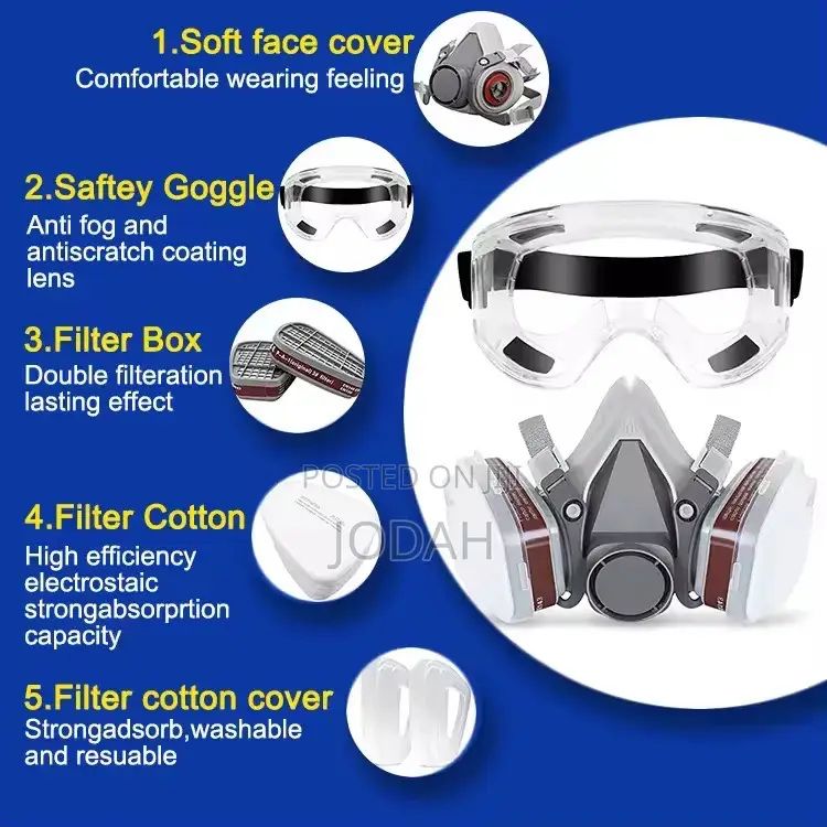 Half Face Mask With Goggles