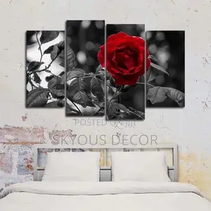 Red Rose Wall Art Decor