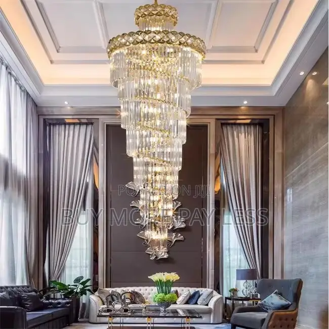 Long Crystal Led Chandelier . Unique Design 6+Ft Long