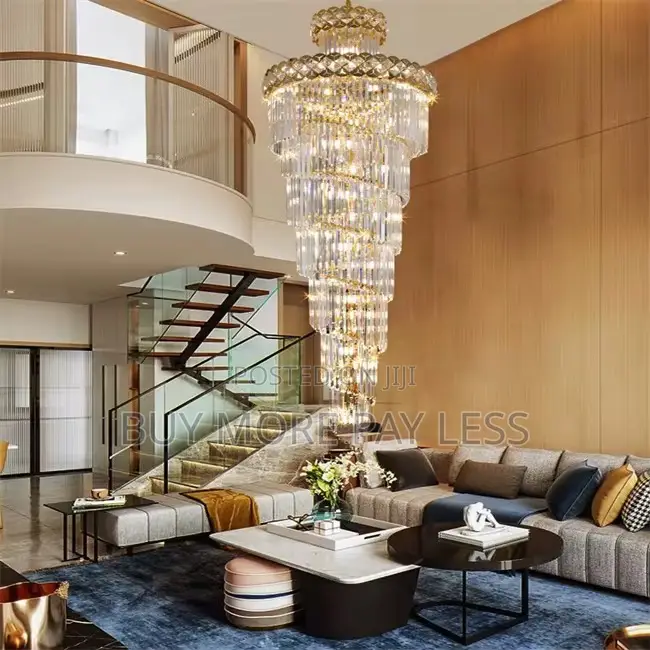Long Crystal Led Chandelier . Unique Design 6+Ft Long
