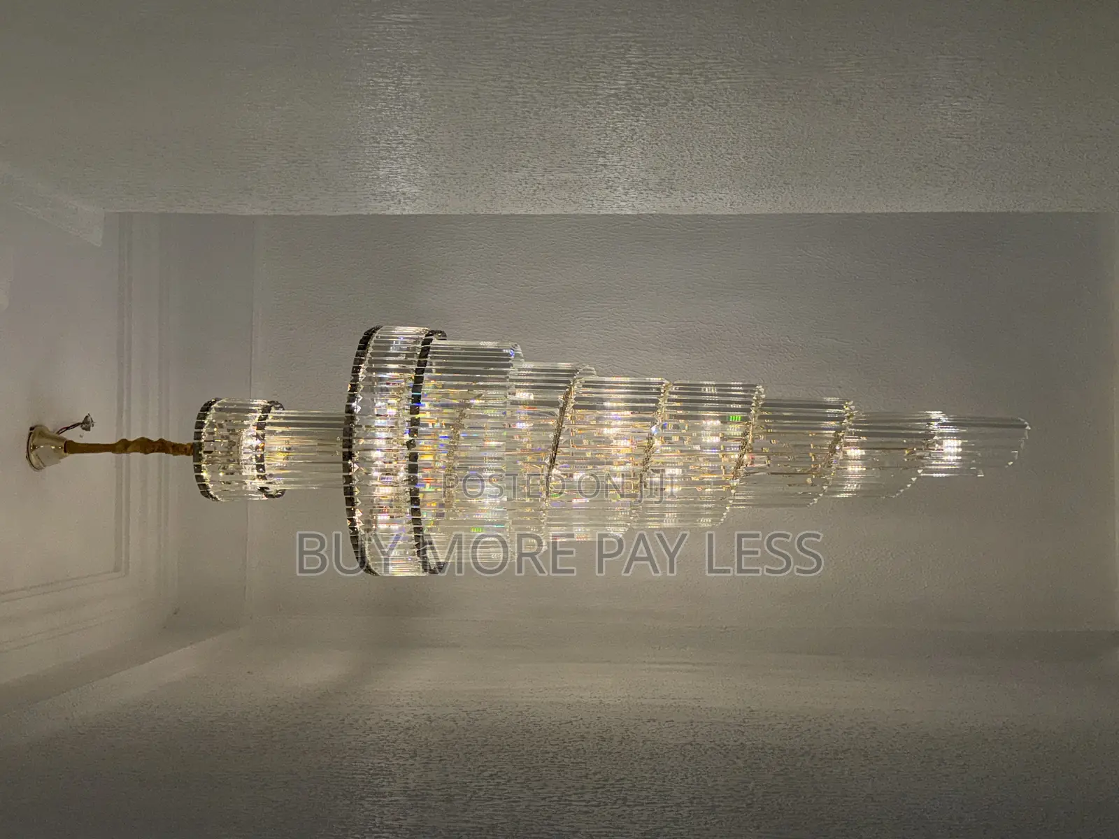 Long Crystal Led Chandelier . Unique Design 6+Ft Long