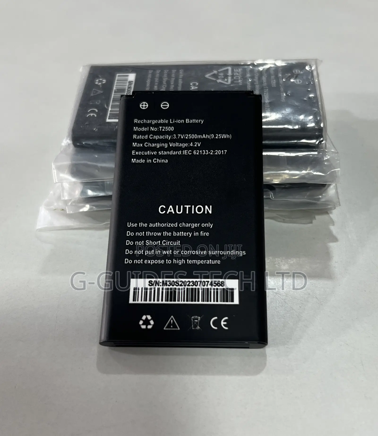 3.7V 2500mah Rechargeable Li-Ion Battery T2500