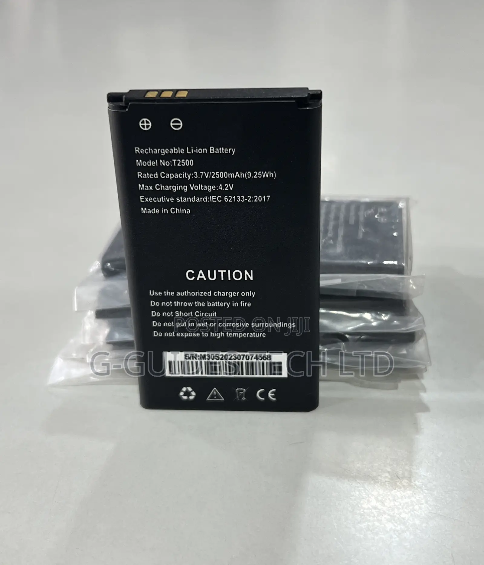 3.7V 2500mah Rechargeable Li-Ion Battery T2500