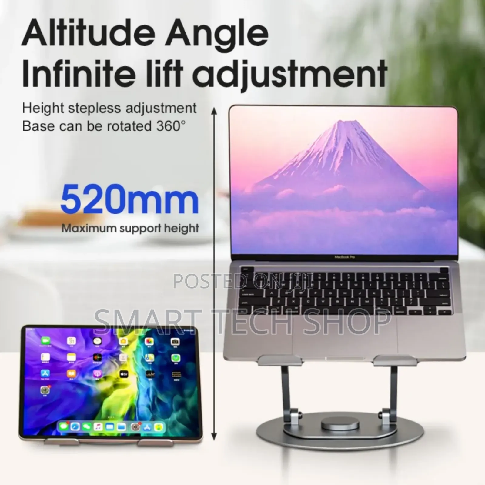 360 Rotating Adjustable Foldable Aluminium Laptop Stand