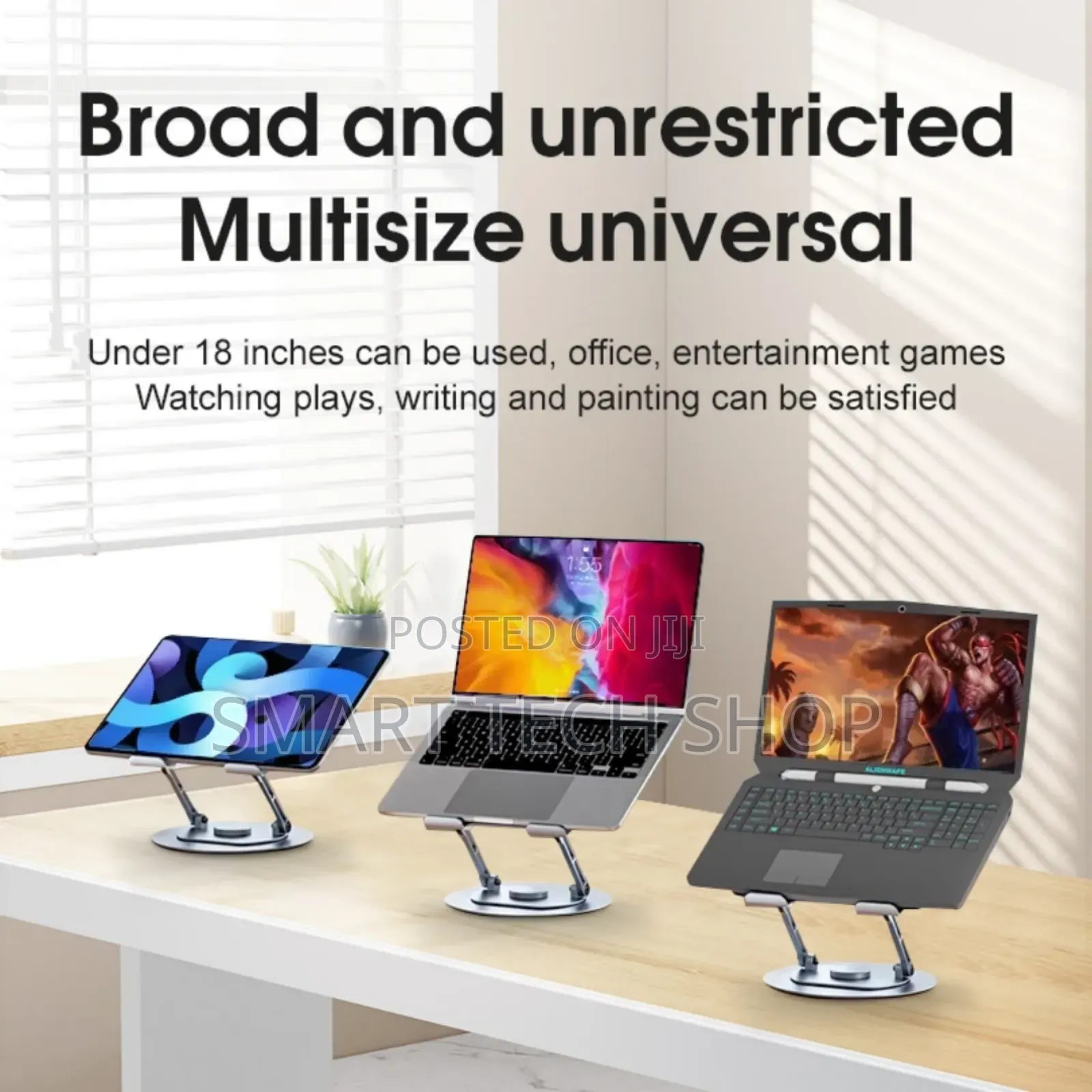 360 Rotating Adjustable Foldable Aluminium Laptop Stand