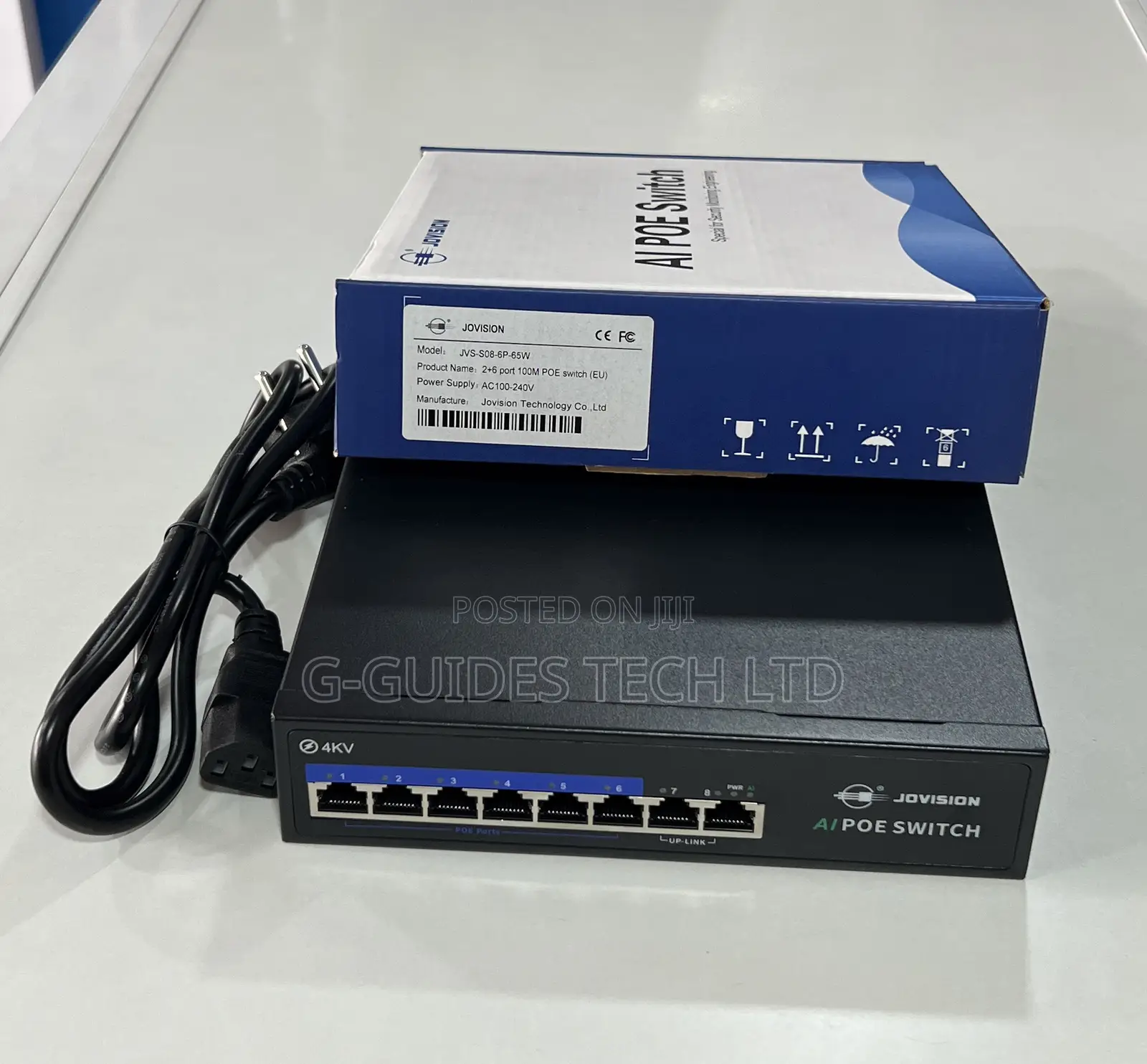 Jovision 6-Port Ai Poe Switch (Jvs-S08-6p-65w)