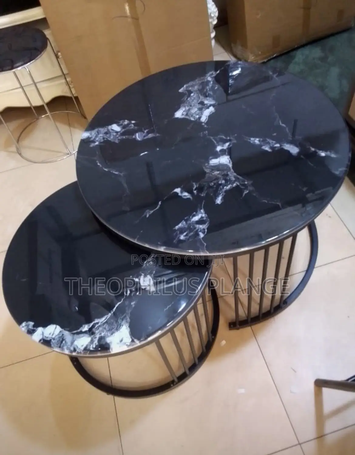 2 in 1 Mable Center Table , Coffee Table Black and Ash