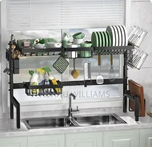 High Quality 2 Tier Over the Sink Dish Drying Rack