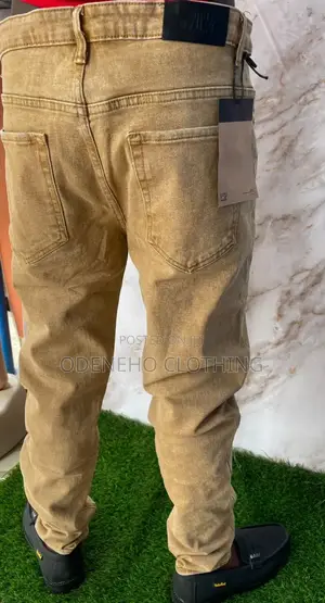 Khaki Coloured Jeans Trousers for Plus Size Men