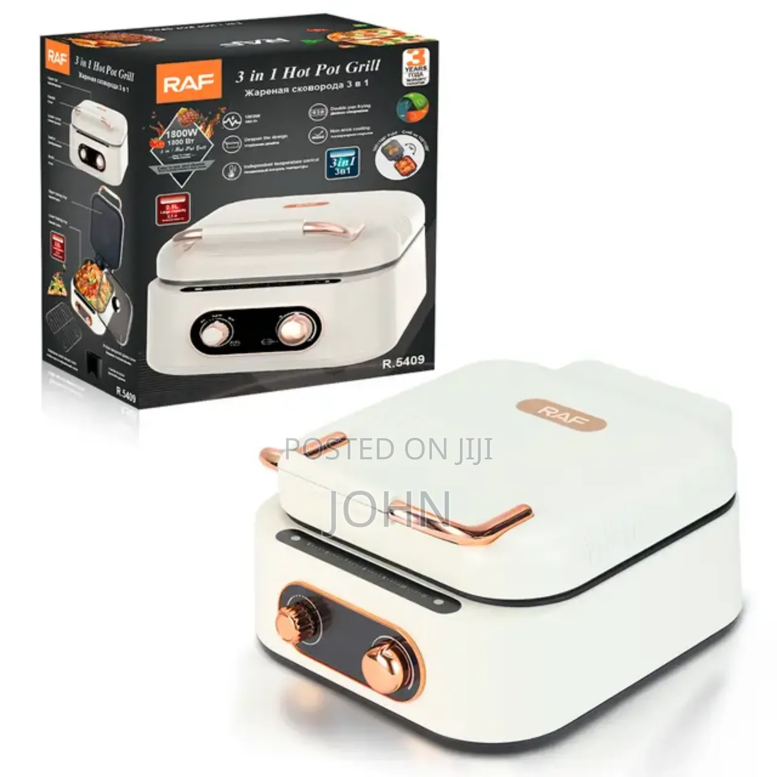 RAF 3 in 1 Hot Pot Grill