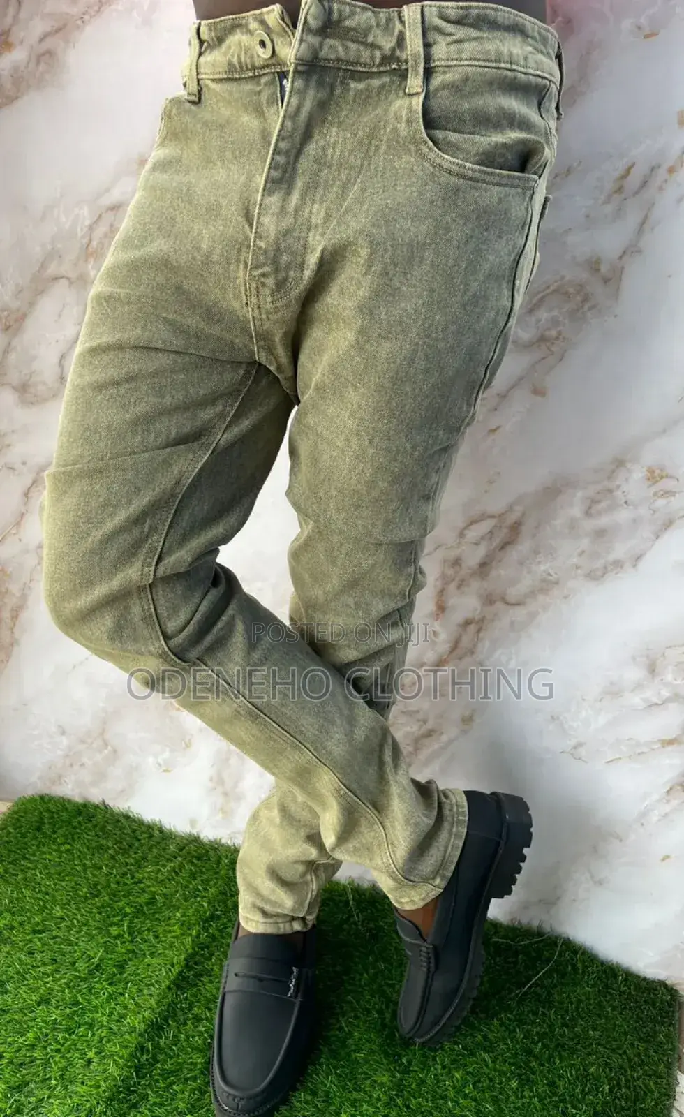 Odeneho Plain Jeans Trousers for Men