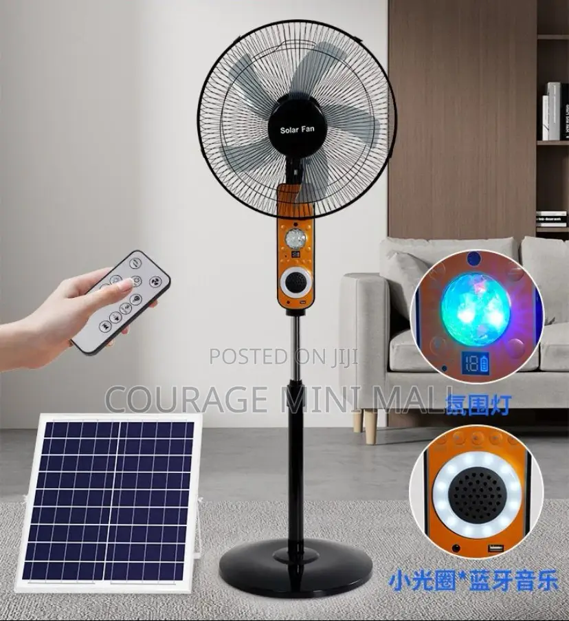 Rechargeable Music Lighting Smart Solar Fan