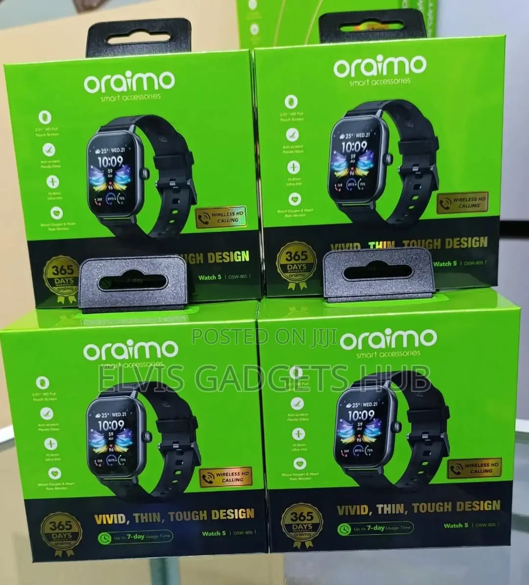 Oraimo Watch 5 2.01" HD Panda Glass 1ATM Smart Watch