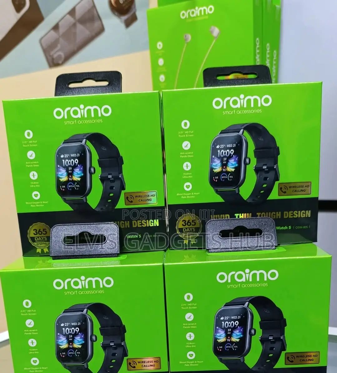 Oraimo Watch 5 2.01" HD Panda Glass 1ATM Smart Watch