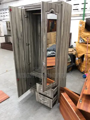 Foreign Two Doors Wardrobe With Mirror and Drowners
