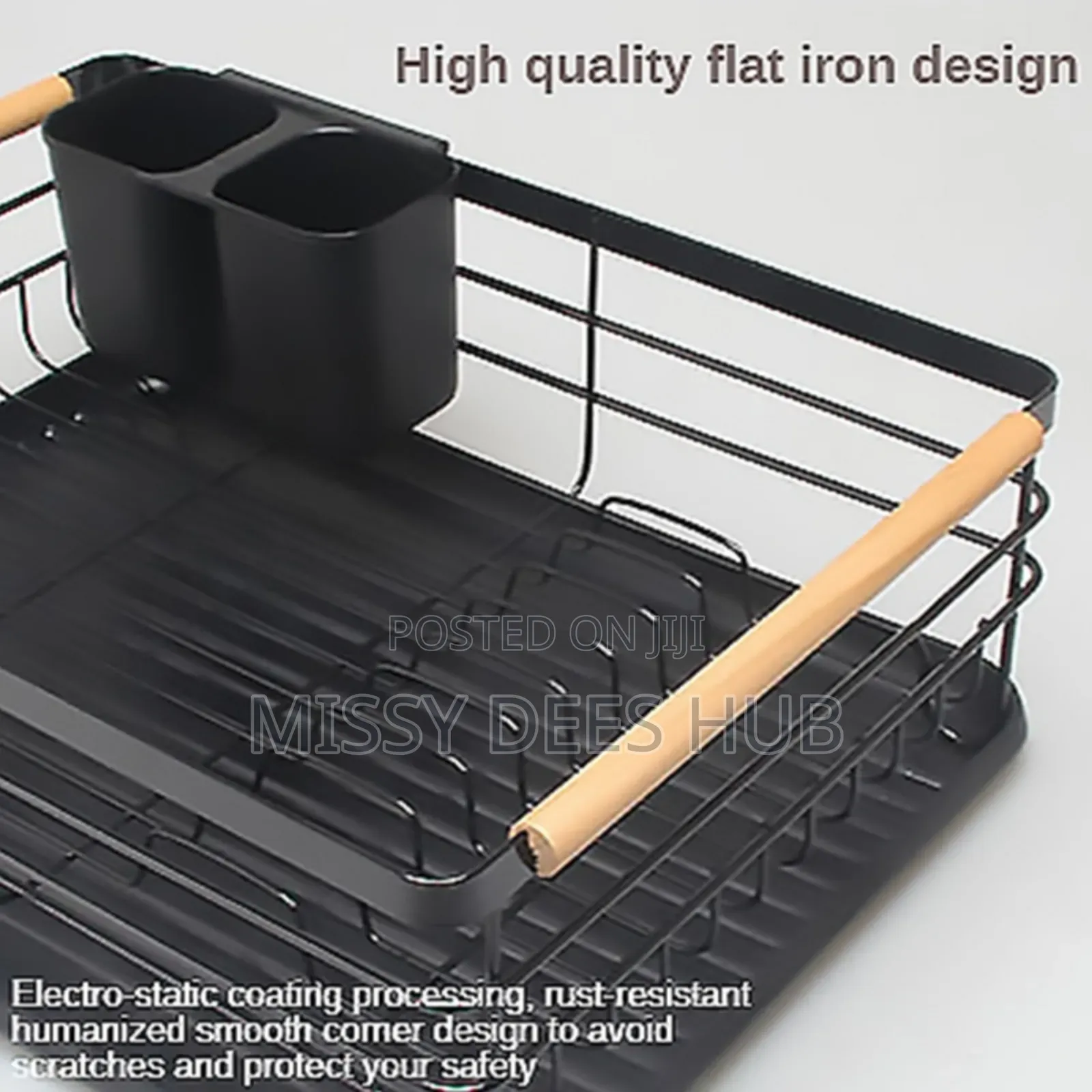 Dish Rack With Wooden Handles