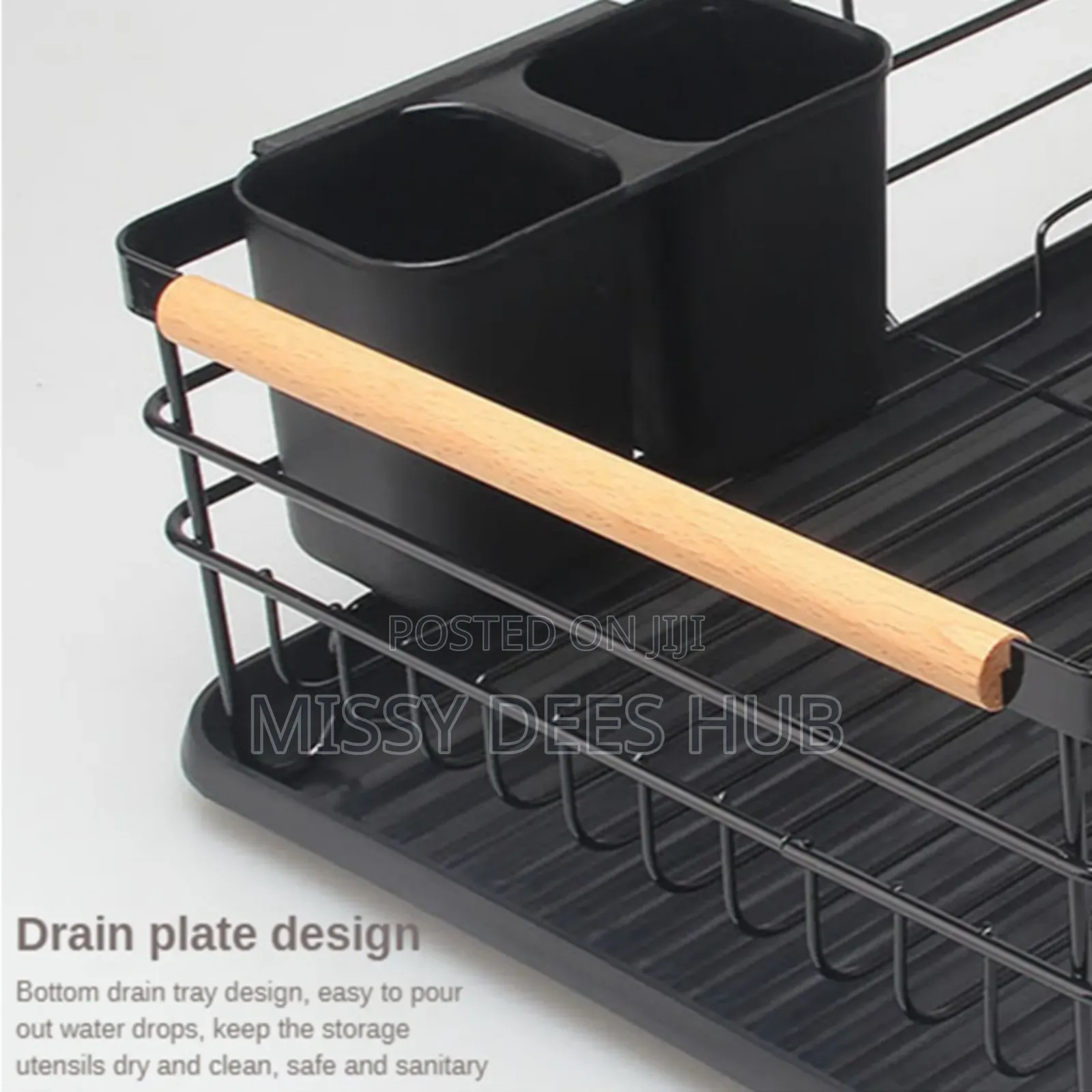 Dish Rack With Wooden Handles