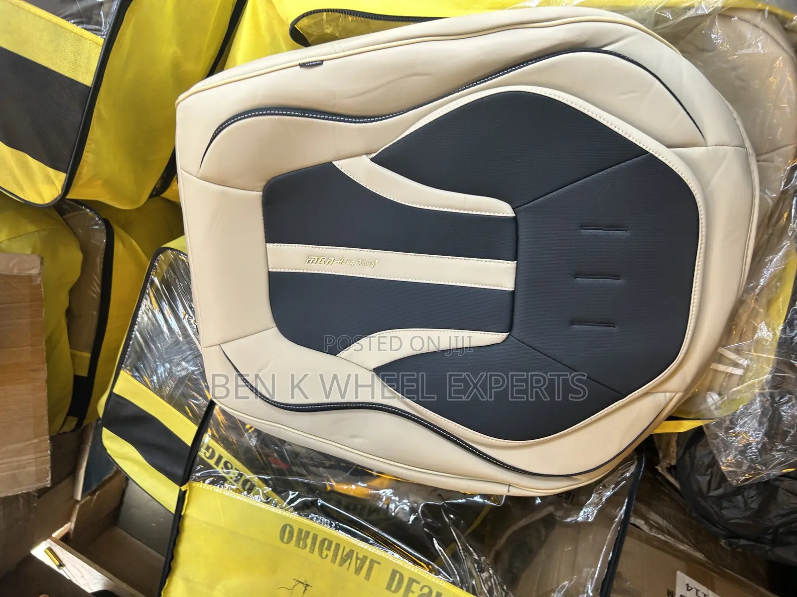 Complete Leather Seat Cover With Neck And Back Support ..,