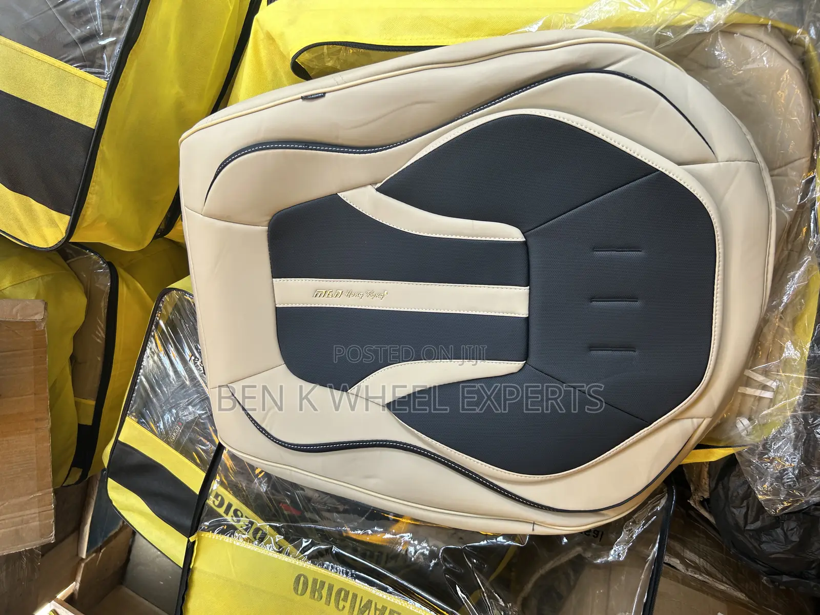 Complete Leather Seat Cover With Neck And Back Support ..,