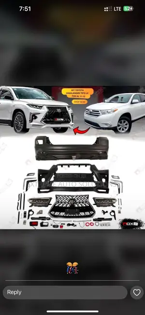Toyota Highlander 2012 Lexus Spec Front Bumper
