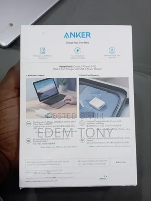 Anker 60w 5-Port Charger With Usb-C