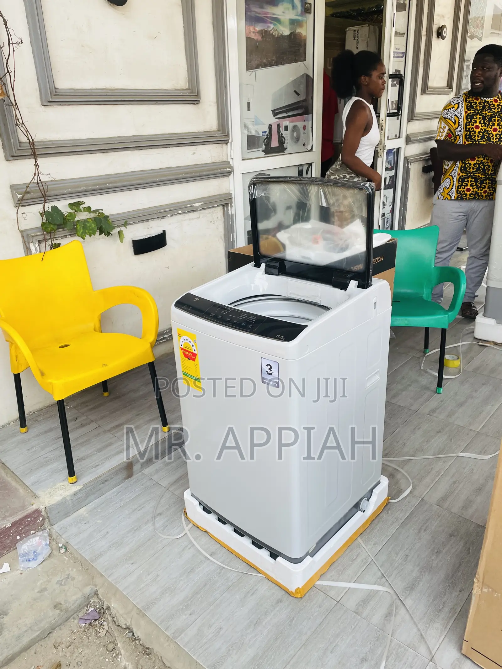Smart Wash TCL 8kg Top Load Semi-Auto Washing Machine.