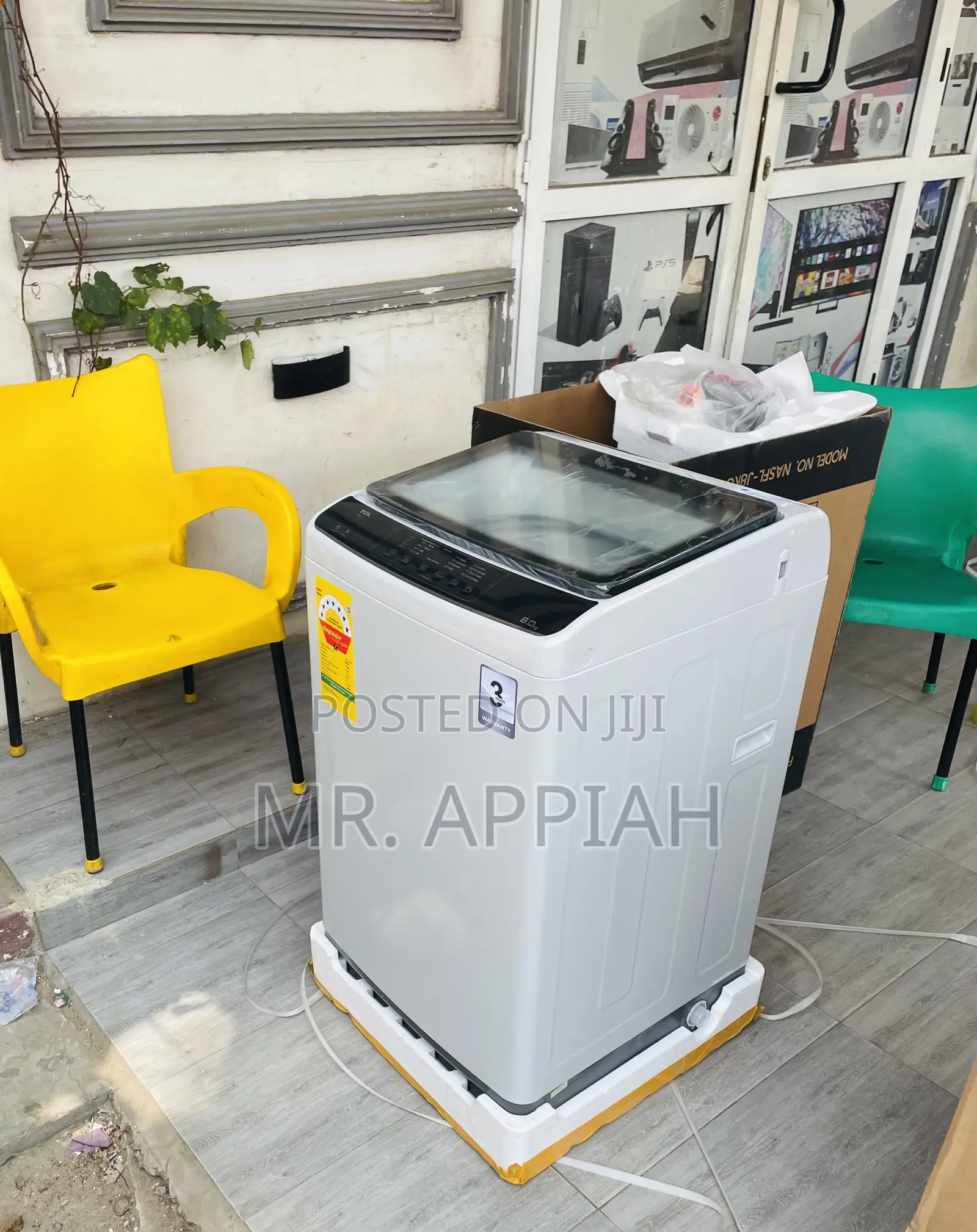 Quiet Operating TCL 8kg Top Load Smart Washing Machine.
