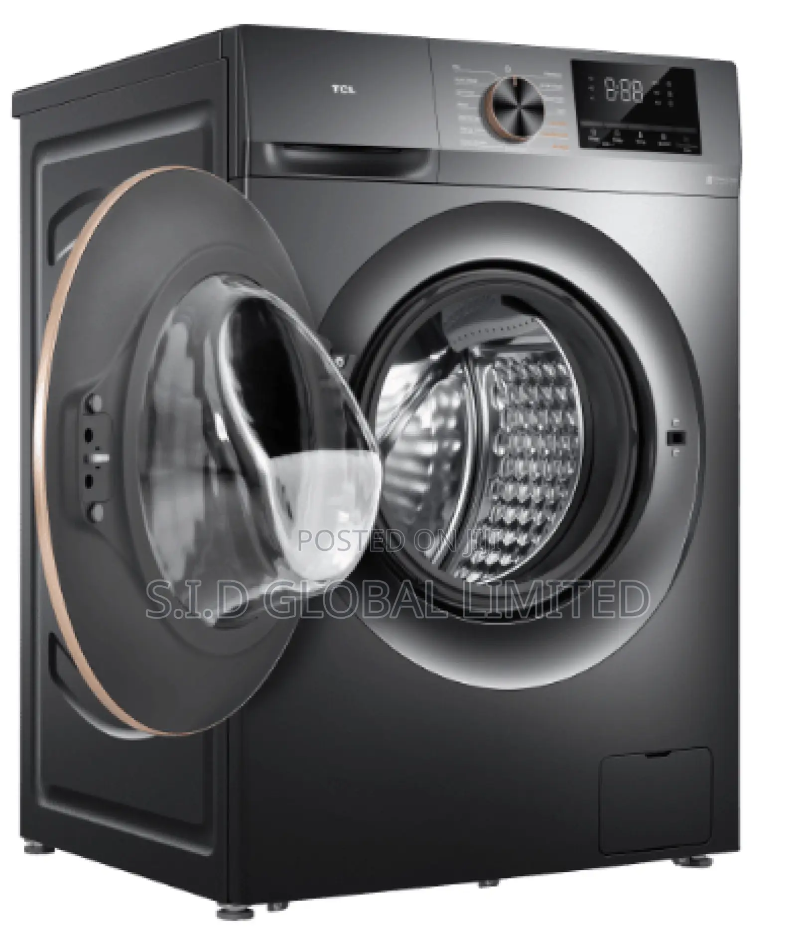 Led Display TCL-Front-Load-Inverter-8kg-Washing-Machine
