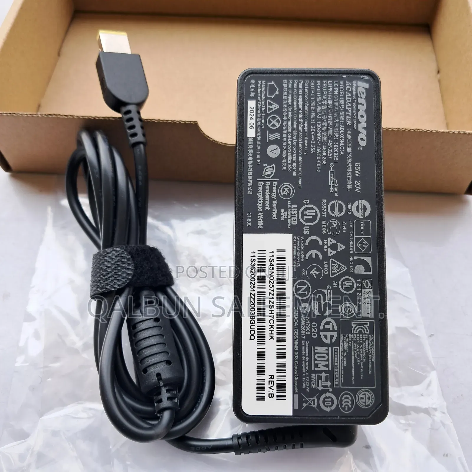 High-Quality Lenovo 20v 3.25a 65w Usb Yellow Tip Adapter Only
