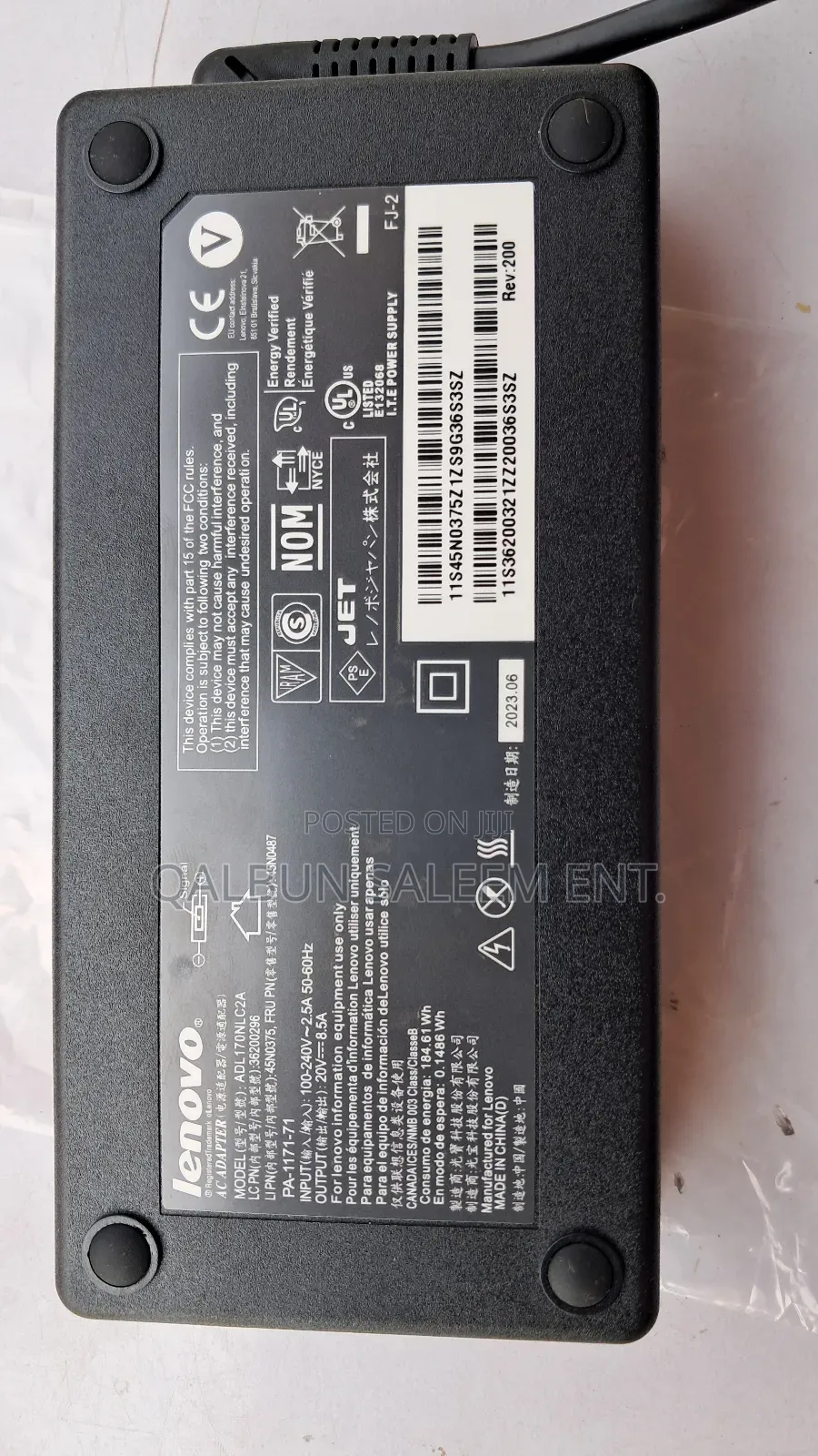 Brand-New Original Lenovo USB 20V 8.5A 170W Laptop Charger