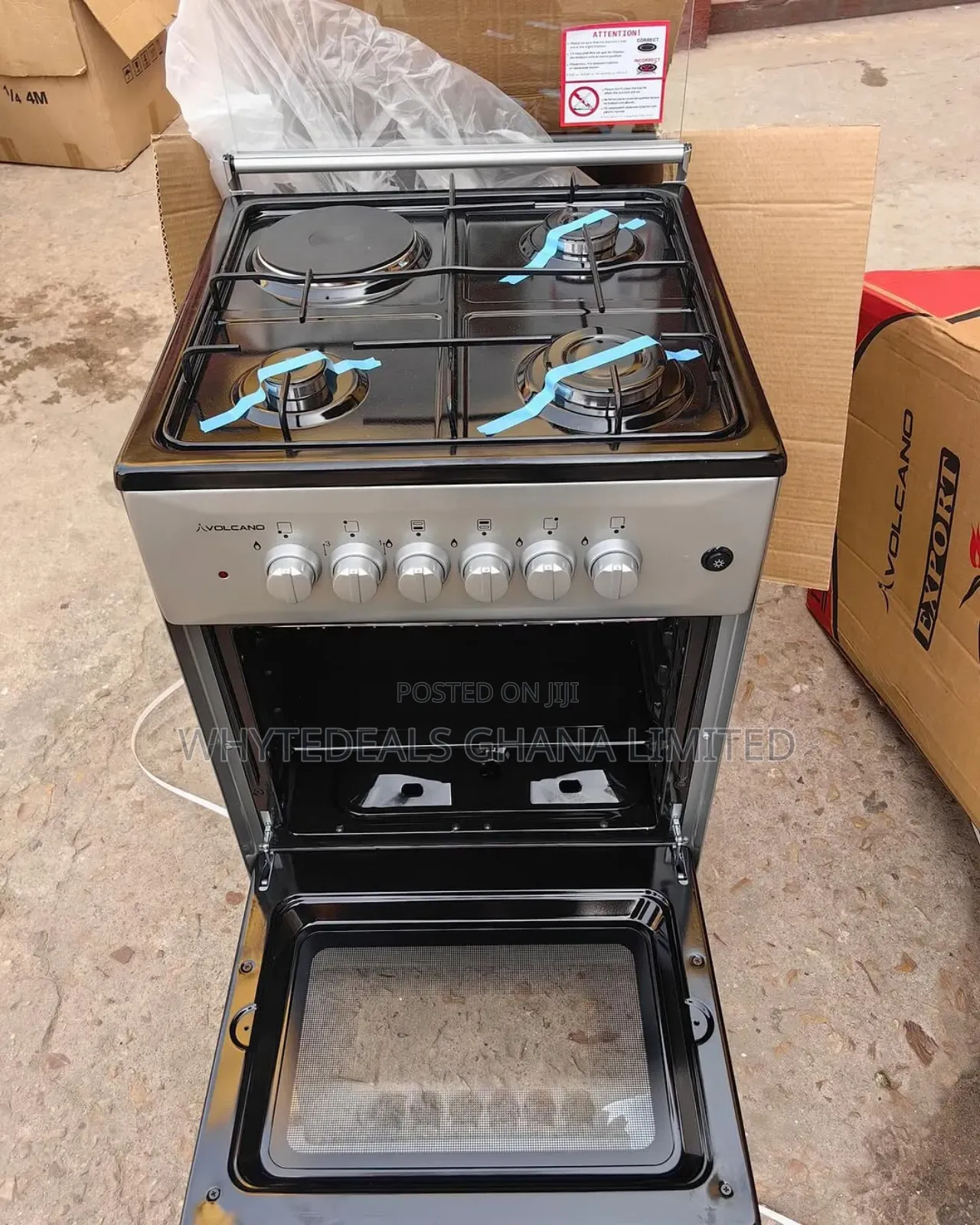 Volcano 3-Gas¦ 1-Electric¦ Cooker¦ Oven¦ Grill¦ Stainl Steel