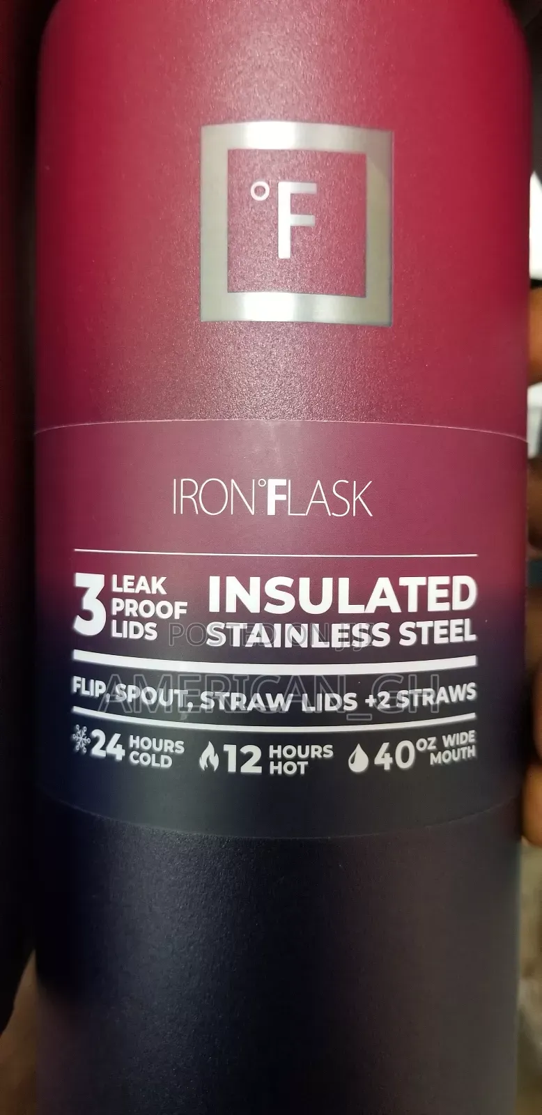 Ironflask Insulated Stainless Steel, 12hrshot/24hrscold 1.2L