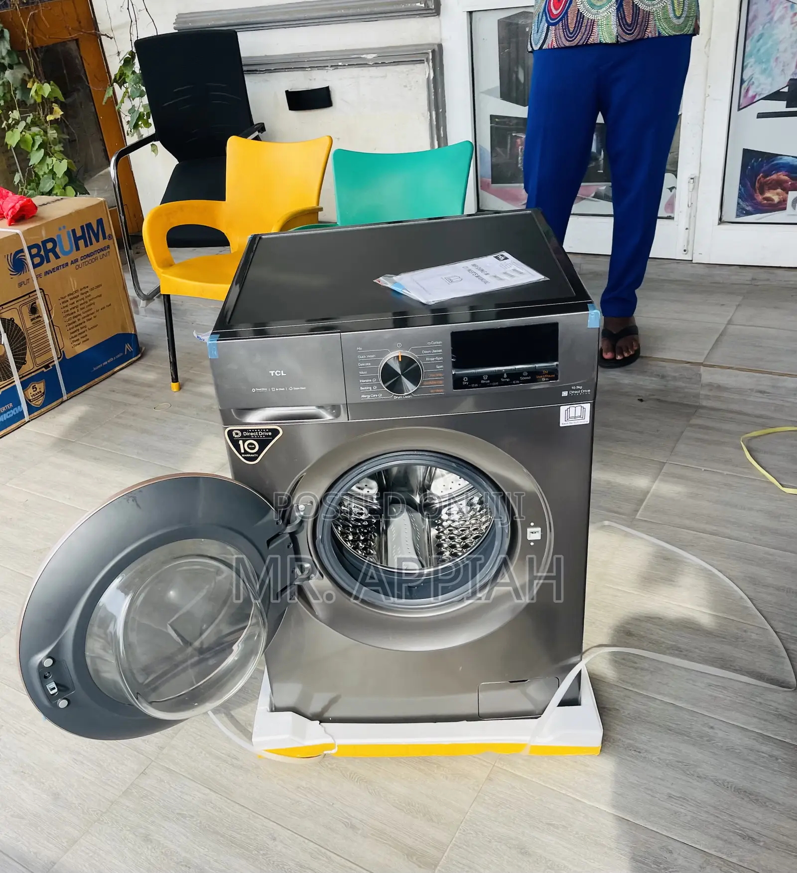 Revolutionize Your Laundry With TCL 10.5kg Washing Machine.